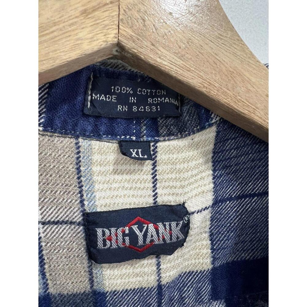 Vintage 80s 90s Big Yank Flannel shirt button thrashed - Picture 3 of 7